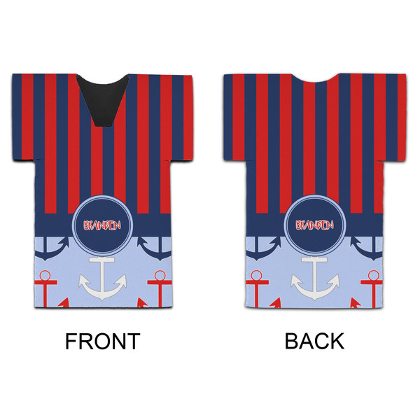 Classic Anchor & Stripes Jersey Bottle Cooler - APPROVAL