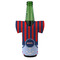 Classic Anchor & Stripes Jersey Bottle Cooler - FRONT (on bottle)