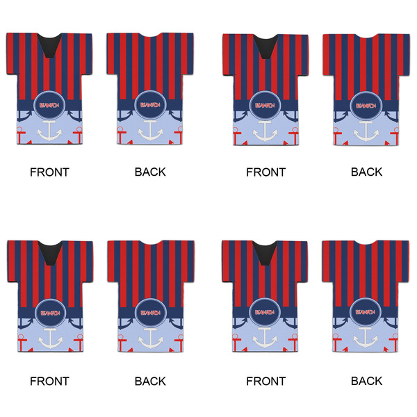 Classic Anchor & Stripes Jersey Bottle Cooler - Set of 4 - APPROVAL