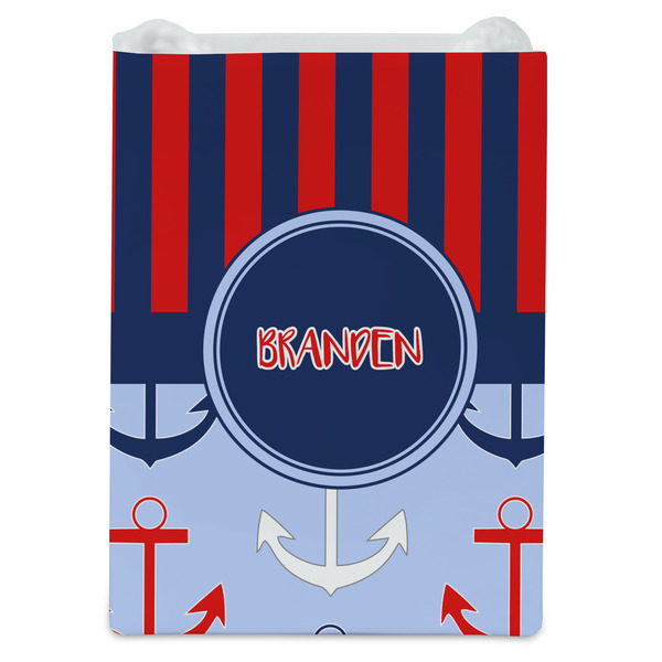 Classic Anchor & Stripes Jewelry Gift Bag - Matte - Front