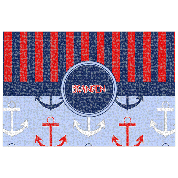 Custom Classic Anchor & Stripes Jigsaw Puzzle - 1000-piece (Personalized)