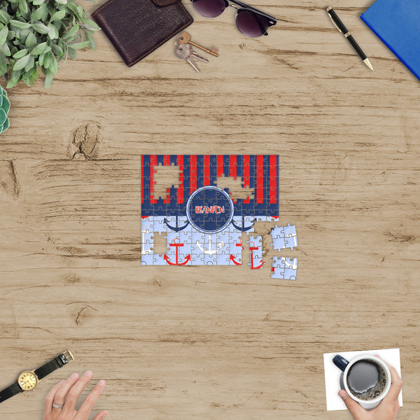 Classic Anchor & Stripes Jigsaw Puzzle 110 Piece - In Context