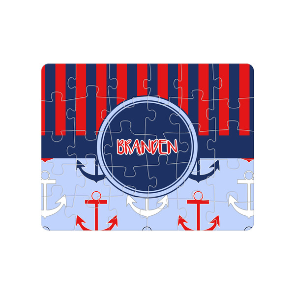 Custom Classic Anchor & Stripes Jigsaw Puzzles (Personalized)