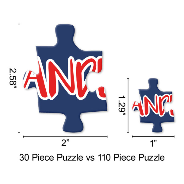 Classic Anchor & Stripes Jigsaw Puzzle - Piece Comparison