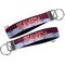 Classic Anchor & Stripes Key-chain - Metal and Nylon - Front and Back