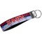 Classic Anchor & Stripes Webbing Keychain FOB with Metal