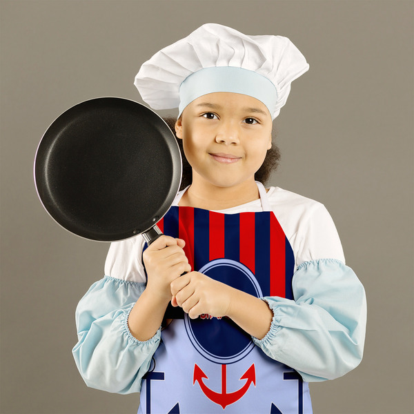 Classic Anchor & Stripes Kid's Aprons - Medium - Lifestyle