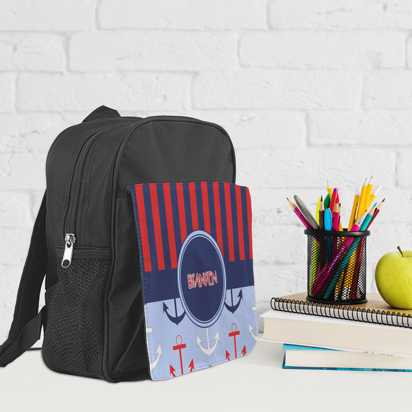 Classic Anchor & Stripes Kid's Backpack - Lifestyle