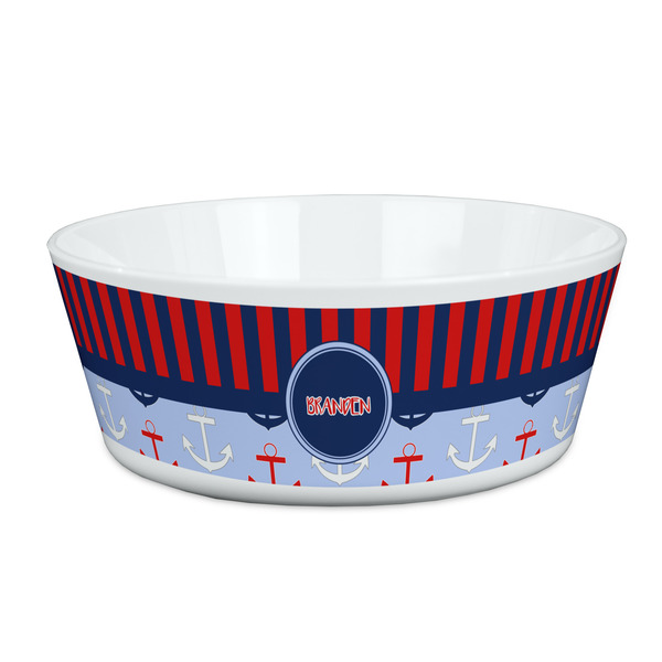 Custom Classic Anchor & Stripes Kid's Bowl (Personalized)