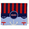 Classic Anchor & Stripes Kitchen Towel - Poly Cotton w/ Name or Text