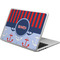 Classic Anchor & Stripes Laptop Skin - Custom Sized w/ Name or Text