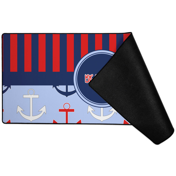 Classic Anchor & Stripes Large Gaming Mats - FRONT W/ FOLD