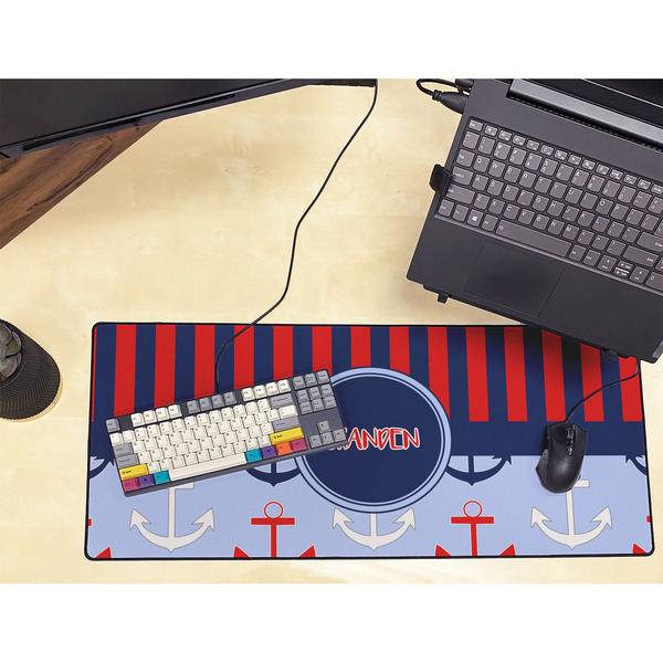 Classic Anchor & Stripes Large Gaming Mats - LIFESTYLE