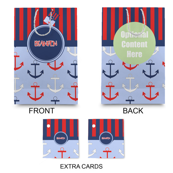 Classic Anchor & Stripes Large Gift Bag - Approval