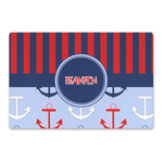 Classic Anchor & Stripes Large Rectangle Car Magnet (Personalized)