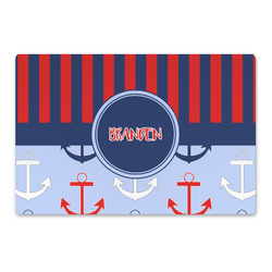 Classic Anchor & Stripes Large Rectangle Car Magnet (Personalized)