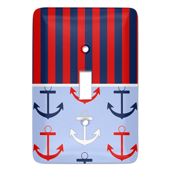 Custom Classic Anchor & Stripes Light Switch Cover (Single Toggle)