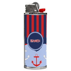Classic Anchor & Stripes Case for BIC Lighters (Personalized)