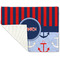 Classic Anchor & Stripes Linen Placemat - Folded Corner (single side)