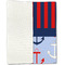 Classic Anchor & Stripes Linen Placemat - Folded Half
