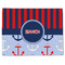 Classic Anchor & Stripes Linen Placemat - Front