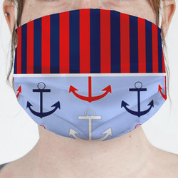 Classic Anchor & Stripes Face Mask Cover (Personalized)
