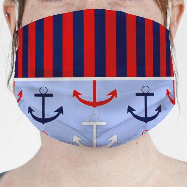 Custom Classic Anchor & Stripes Face Mask Cover