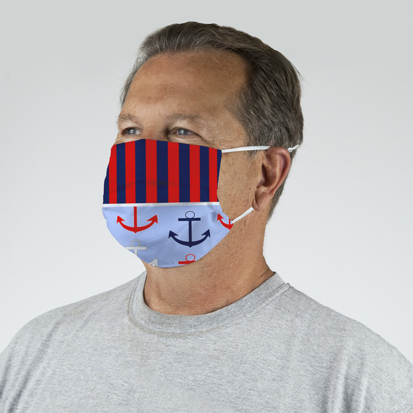 Classic Anchor & Stripes Mask - Quarter View on Guy