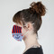Classic Anchor & Stripes Mask - Side View on Girl