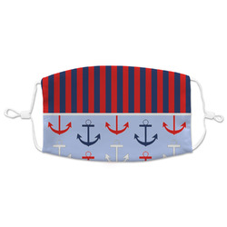 Classic Anchor & Stripes Adult Cloth Face Mask - XLarge