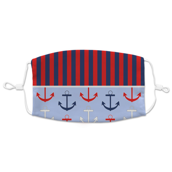 Custom Classic Anchor & Stripes Adult Cloth Face Mask - XLarge