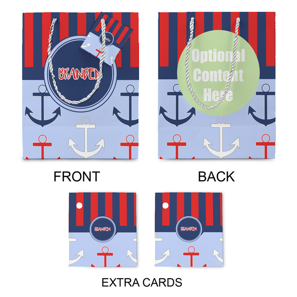 Classic Anchor & Stripes Medium Gift Bag - Approval