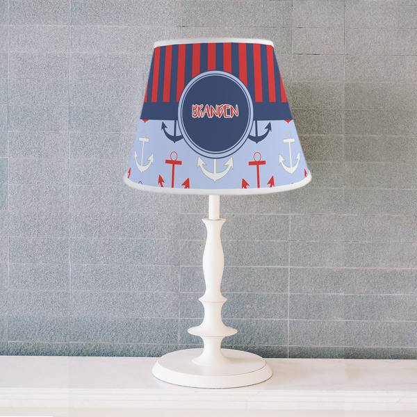 Classic Anchor & Stripes Poly Film Empire Lampshade - Lifestyle