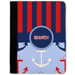 Classic Anchor & Stripes Notebook Padfolio - Medium w/ Name or Text