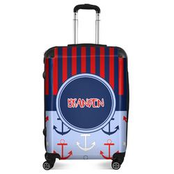 Classic Anchor & Stripes Suitcase - 24" Medium - Checked (Personalized)