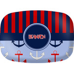 Classic Anchor & Stripes Melamine Platter w/ Name or Text