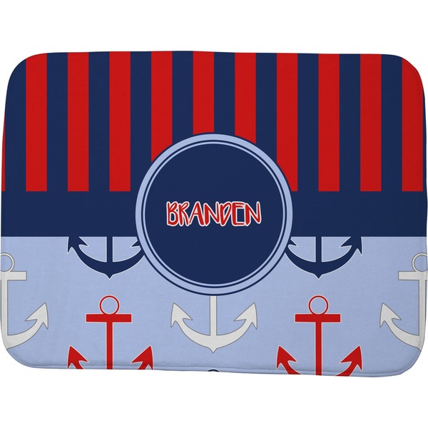 Classic Anchor & Stripes Memory Foam Bath Mat 48 X 36