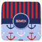 Classic Anchor & Stripes Memory Foam Bath Mat - 48"x48" (Personalized)