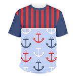 Classic Anchor & Stripes Men's Crew T-Shirt (Personalized)