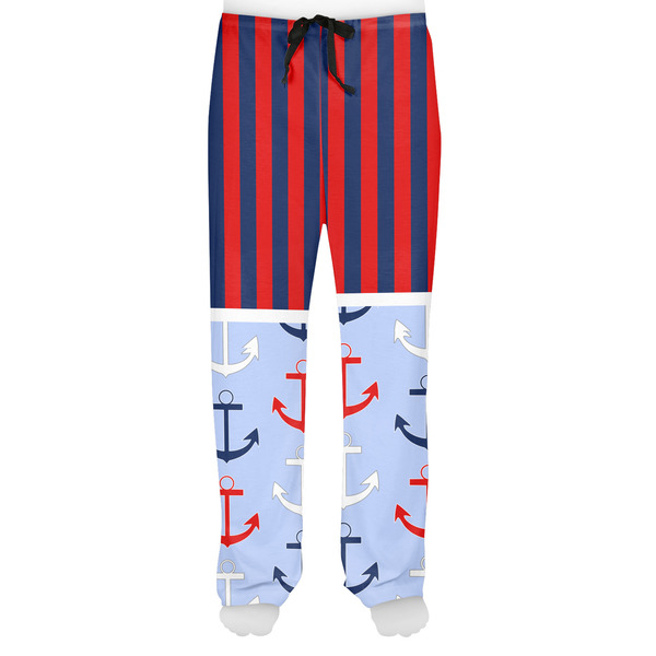 Classic Anchor & Stripes Men's Pjs Front - on model
