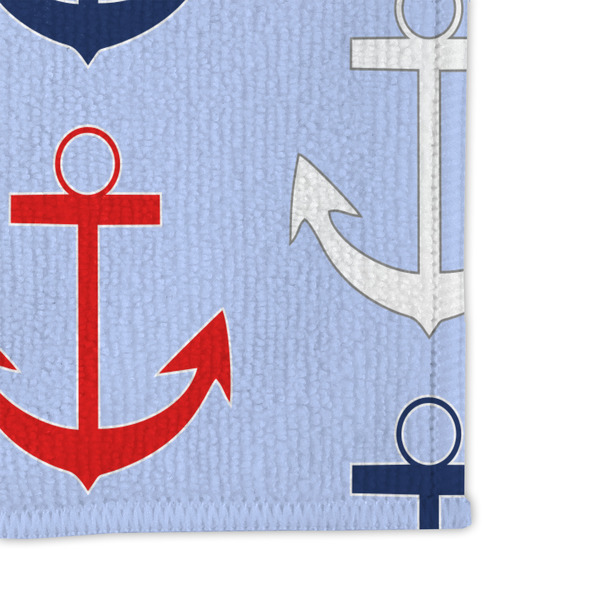 Classic Anchor & Stripes Microfiber Dish Rag - DETAIL