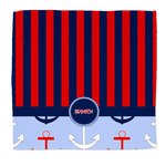 Classic Anchor & Stripes Microfiber Dish Rag (Personalized)