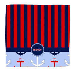 Classic Anchor & Stripes Microfiber Dish Rag (Personalized)