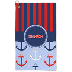 Classic Anchor & Stripes Microfiber Golf Towel (Personalized)