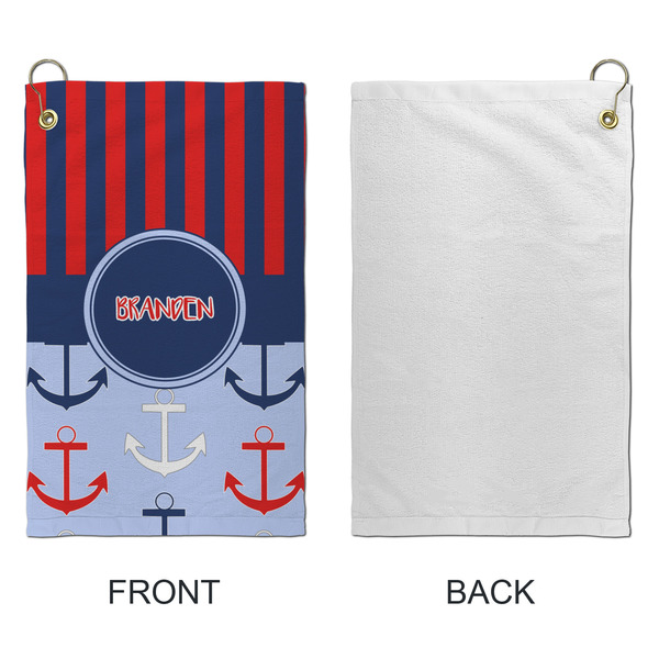 Classic Anchor & Stripes Microfiber Golf Towels - Small - APPROVAL