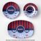Classic Anchor & Stripes Microwave & Dishwasher Safe CP Plastic Dishware - Group
