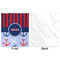 Classic Anchor & Stripes Minky Blanket - 50"x60" - Single Sided - Front & Back