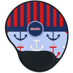Classic Anchor & Stripes Mouse Pad with Wrist Support