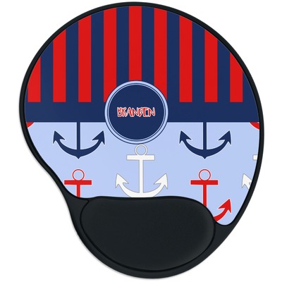 Classic Anchor & Stripes Mouse Pad with Wrist Support