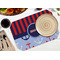 Classic Anchor & Stripes Octagon Placemat - Single front (LIFESTYLE) Flatlay